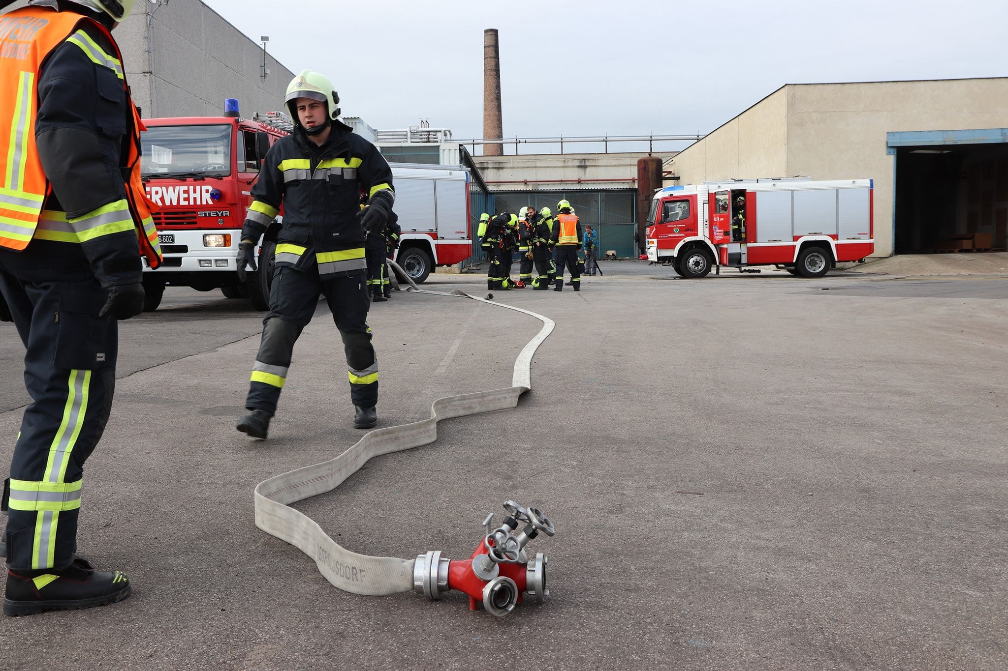 Einsatzübung unseres Feuerwehrabschnittes in Gramatneusiedl